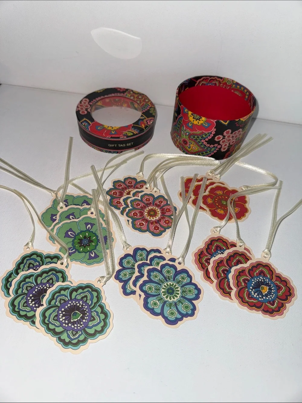 Vera Bradley 18 Assorted Gift Tags - Blue Rhapsody & Symphony in Hue